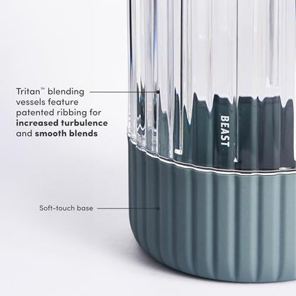 Beast Mighty 850 Stainless Steel | Compact Personal Blender | Extra Vessels | Keeps Blends Cold | Smoothies, Shakes, Sauces, Dips | Portable Straw Caps and Lids | 850W (Mist)