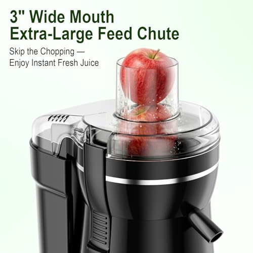 Juicer Machine, 500W Juicer with 3 Speed & 3” Feed Chute