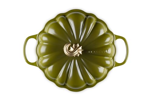 Le Creuset Enameled Cast Iron Figural Pumpkin Braiser, 2.75 qt., Olive