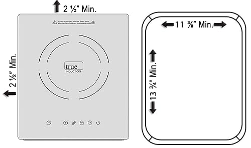 TI-1B 12 inch Built-In Single Burner Induction Glass-Ceramic Cooktop, 1750W, UL858 Certified