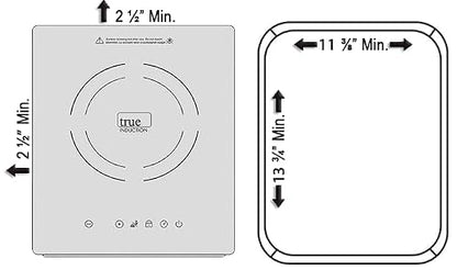 TI-1B 12 inch Built-In Single Burner Induction Glass-Ceramic Cooktop, 1750W, UL858 Certified