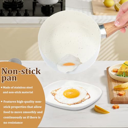 1QT Small Sauce Pan Pot with Tempered Glass Lid, Non-Stick Saucepan,Portable Milk Saucepan Sauce Cooking Pan Even Heat Conduction Cooking Sauce Pot for Induction Cooking(1 QT)