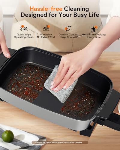 Nuwave Medley XL Digital Electric Skillet, Family Size Griddle w/Glass Lid