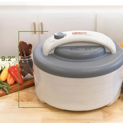 Nesco FD-61 Snackmaster Encore Food Dehydrator for Great Jerky and Snacks, 4 Trays, Gray