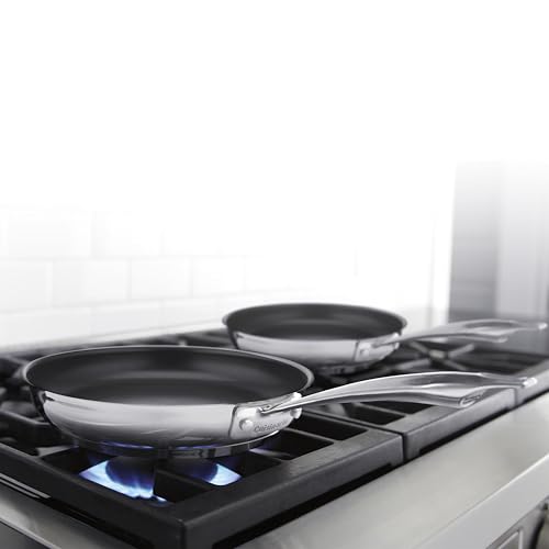 Cuisinart Professional Series Stainless Steel Non-Stick Skillet Set, 8” & 10”