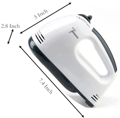 Electric Hand Mixer, 7 Speed Egg and Flour Automatic Mixing with Whisk for Cooking of Bread, Cake (1)