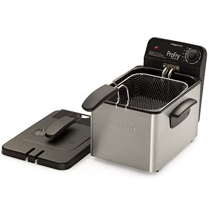 Presto 05461 Stainless Steel Pro Fry Immersion Element Deep Fryer, Silver