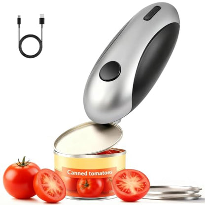 ZEUSORA Electric Can Openers in 2026: Automatic Can Opener Electric with Rechargeable. The Can Opener Creates A Smooth Edge, Making It The Best Gift for Seniors And Kids. Sliver & Black
