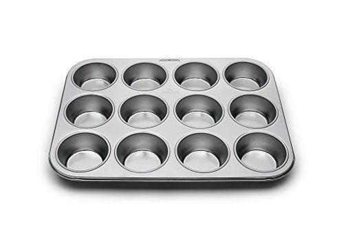 Fox Run Muffin and Cupcake Pan, 12 Standard Cup Stainless Steel Muffin Pan