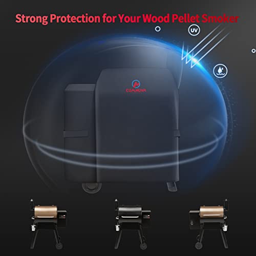 Comnova Grill Cover for Traeger Pro 22 & 575 Series - 600D Wood Pellet Smoker Cover for Traeger Waterproof & Heavy Duty, Premium Pellet BBQ Cover for Treager Pro 22 / Pro 575, Z Grills 550B and More