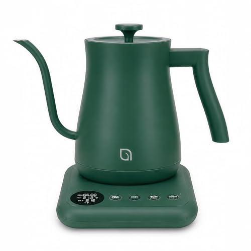 WILLOW ECO SERIES Gooseneck Electric Kettle with 5 Temperature Presets and Keep Warm Feature, 0.8L Pour Over Kettle for Coffee & Tea 1200W Quick Heating with 100% Stainless Steel Interior Water Heater