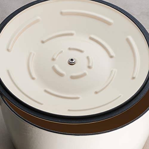 Tramontina 7 Qt Enameled Cast Iron Covered Tall Round Dutch Oven (Latte) - 80131/353DS