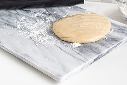 Fox Run Marble Pastry Board, White, 12" x 16"