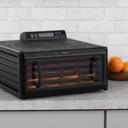Excalibur 3548CDB Electric Food Dehydrator Features Adjustable Thermostat and Digital 48-Hour Timer Faster and Efficient Drying, 5-Tray, Black