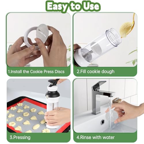 6 PCS Cookie Press Set for OXO Good Grips - Cookie Press Discs, Metal Cookie Mold Disc, Stainless Steel Cookie Stencils, Cookie Press for Baking Accessories, for DIY Biscuit Maker and Decoration
