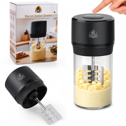 IFOLO Electric Butter Churn Maker, Clear 34oz Glass Measuring Jar