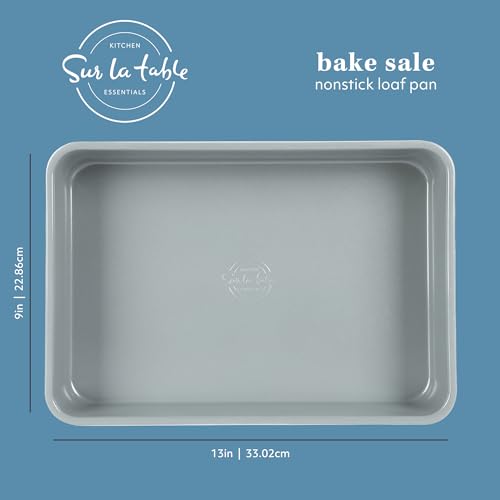 Sur La Table Kitchen Essentials Bake Sale 9 X 13 Inch PFOA, PFAS, PTFE Free Nonstick Roaster/Cake/Baking Pan - Linen White
