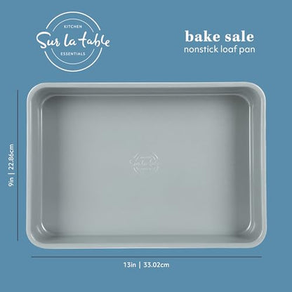 Sur La Table Kitchen Essentials Bake Sale 9 X 13 Inch PFOA, PFAS, PTFE Free Nonstick Roaster/Cake/Baking Pan - Linen White