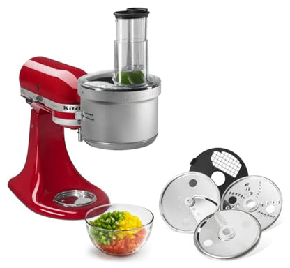 KitchenAid Stand Mixer Attachment, Food Processor with Commercial Food Dicing Disc KSM2FPA