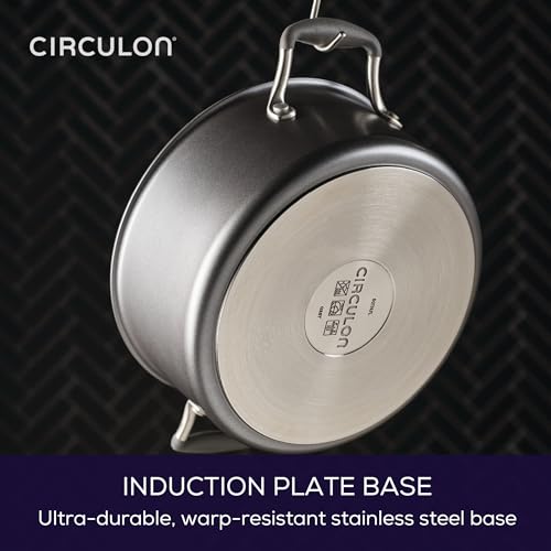 Circulon A1 Series Dishwasher Safe, Induction Ready, Metal Utensil Safe, 5-Quart Dutch Oven with Lid - Graphite