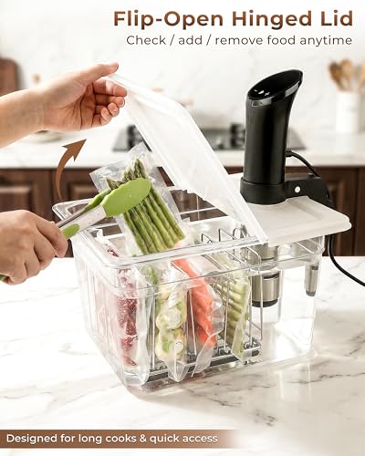 EVERIE Sous Vide Container Kit, 12 Qt with Lid, Rack & Sleeve
