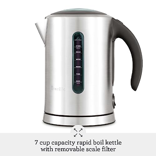 Breville BKE700BSS Soft Top Pure Hot Water Kettle, 7 Cup, Brushed Stainless Steel