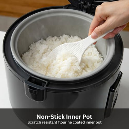 Tiger JNP-S10U-KY 5.5 Cup Capacity Rice Cooker with Non-Stick Inner Pot, Retractable Power Cord, and Keep Warm up to 12 hours, Black