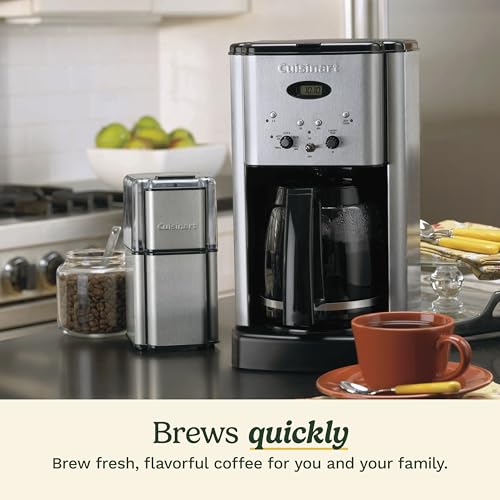 Cuisinart 12 Cup Brew Central Maker Coffee Maker, Black Stainless Steel, DCC-1200BKSNAS