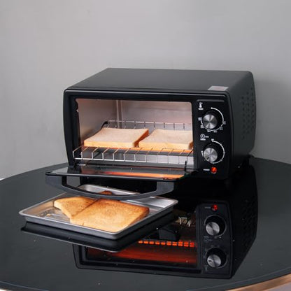 GOLUX 9.6L 4 Slices Countertop Toaster Oven 9.6L 4 Slices Compact Size