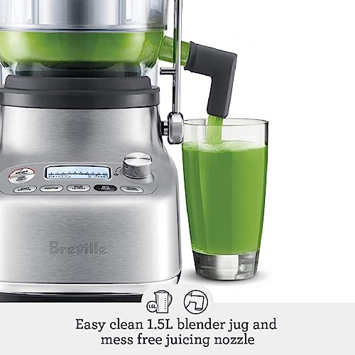 Breville 3X Bluicer Pro Blender and Juicer BJB815BSS, Brushed Stainless Steel