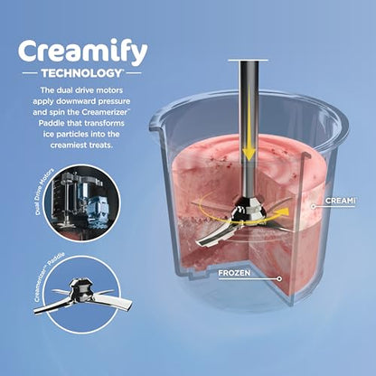 Ninja CREAMi Ice Cream Maker | 7-in-1 - IceCream, Gelato, Sorbet, Milkshakes, Mix-ins, Smoothie Bowls & More | Includes (1) Dishwasher Safe 16 oz. Pint with storage lid | Black | NC299AMZ