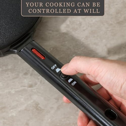 Electric Instant Crepe Maker, 8 Inch Portable Electric Crepe Maker Machine & Non-Stick Coating, On/Off Switch & Automatic Temperature Control, Compact Crepe Maker, Black