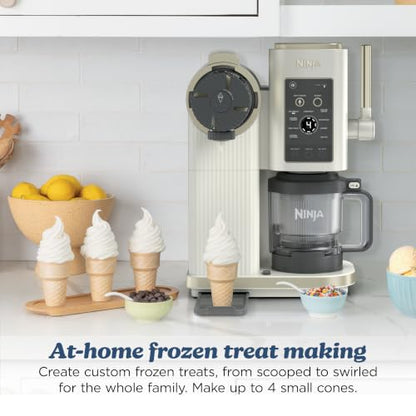 Ninja Creami Scoop&Swirl Ice Cream Maker Amazon Exclusive Bone & Champagne