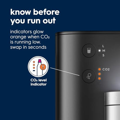 Sodastream Fountain |Soda Machine and Sparkling Water Maker Starter Kit (Silver/Black) With 60L CO2 Canister, Water Tank, 2 Flavor Connectors and Pepsi Zero Flavor