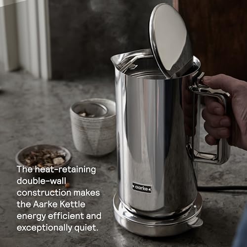 Aarke Kettle - Electric Stainless Steel Tea Kettle 1.2L (40oz), Steel