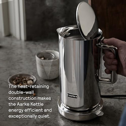 Aarke Kettle - Electric Stainless Steel Tea Kettle 1.2L (40oz), Steel