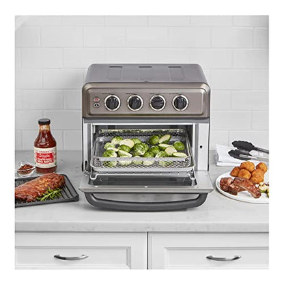 Cuisinart Air Fryer Toaster Oven with Grill, 1800W 8-1 Air Fryer Oven with Bake, Convection Bake, Grill, Broil and Warm Options, Large Capacity, 60-Minute Timer, TOA-70BKS, Black SS