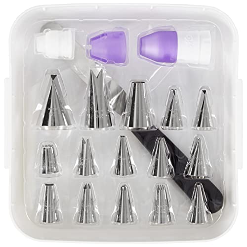 Wilton Decorating Essentials Frosting Piping Kit with Storage Box, Cake & Cupcake Decorating Set, 33 Piece Set