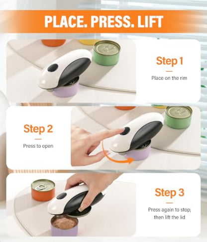 ALLVANA Electric Can Opener, Automatic Rechargeable Smooth Edge Side Cut
