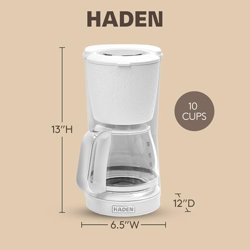 HADEN Starbeck Coffee Machine, 10 Cup Automatic Drip Coffee Maker