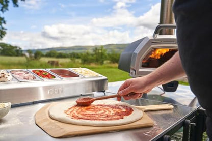 ooni Large Modular Outdoor Table - 31x31x35 Inch Stainless Steel Pizza Oven Stand, Barbecue Cart, Outdoor Pizza Station