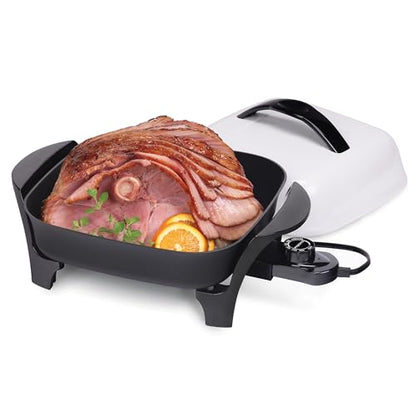 Presto 06620 11-Inch Electric Skillet,Black/White
