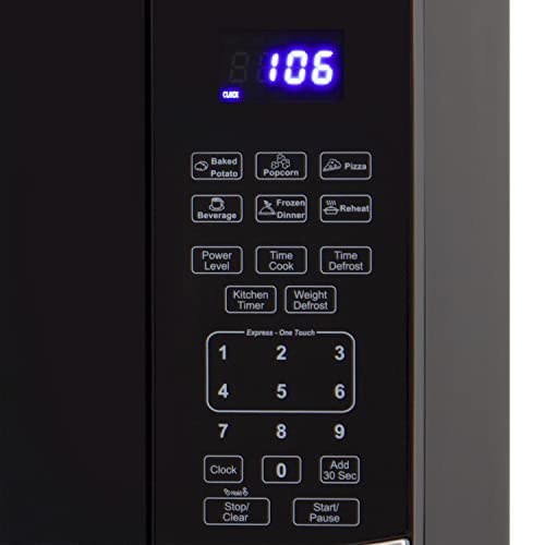 Avanti Microwave Oven 900-Watts Compact with 10 Power Levels and 6 Pre Cooking Settings, Speed Defrost, Electronic Control Panel and Glass Turntable, 0.9-Cu.Ft., Stainless Steel