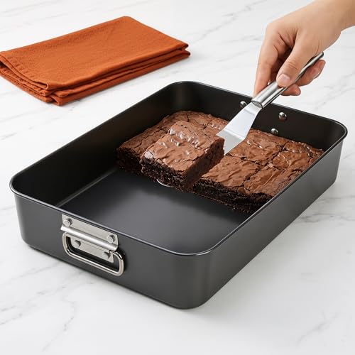 Jucoan Lasagna Pan 3 Inch Deep, 16 x 11.5 Inch Large Baking Pan Casserole Dishes for Oven, Non-Stick Baking Dishes Roasting Pan Brownies Pan for Thanksgiving, Christmas, Housewarming Gifts - Dishwasher Safe
