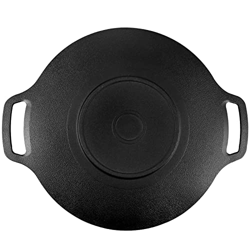 Sanbege Korean Grill Pan with Nonstick 6-Layer Coating, 13" Round BBQ Griddle with Bag, Compatible for Induction, Gas Stove, Electric Cooktop, Indoor or Outdoor Grilling