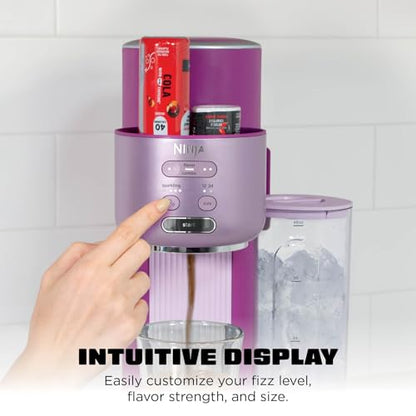 Ninja Thirsti Ultimate Drink System | Still or Sparkling Soda Maker | Create fountain-fresh drinks with 20+ zero or low-calorie flavors | Customize your fizz and flavor | Pink | WC3001PK1