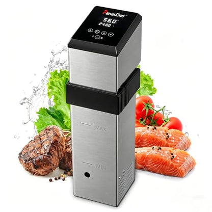 1600W Commercial Sous Vide Cooker, Immersion Circulator with One-Way Air Vent for Efficient Heat Dissipation, 360° Water Circulation, Precise Temp Control for Restaurant Home Use (Gray, 1600W)