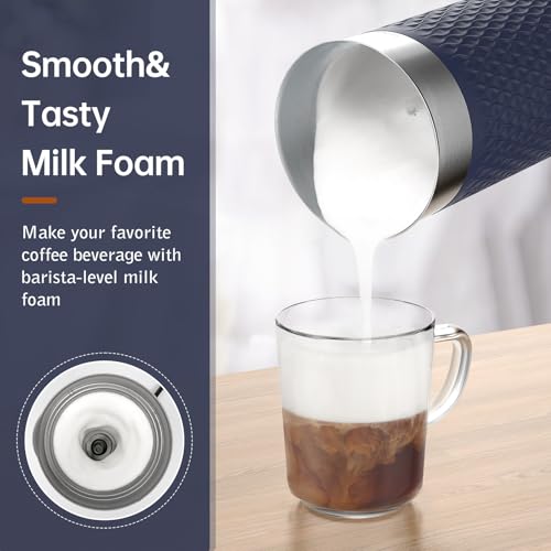 SIMPLETASTE Milk Frother, 4-in-1 Electric Milk Steamer, Automatic Warm and Cold Foam Maker and Milk Warmer for Latte, Cappuccinos, Macchiato