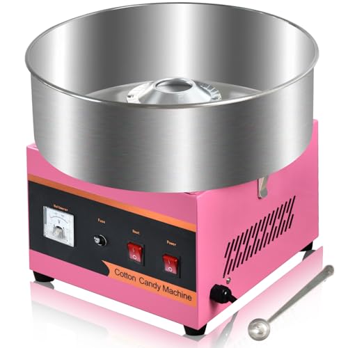 Commercial Cotton Candy Machine,110V 1000W Cotton Candy Maker, Candy Floss Maker,Making marshmallows,with Stainless Steel Bowl, Sugar Scoop,Anti-Rust Coating, for Family Party, Kids Birthday.