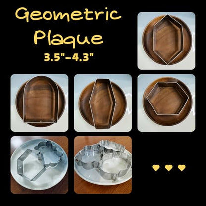 Auktosmn Large Plaque Cookie Cutter Set-10 Piece-4.0 Inch-Diswasher Safe-Frame Cookie Cutter Shape for Baking